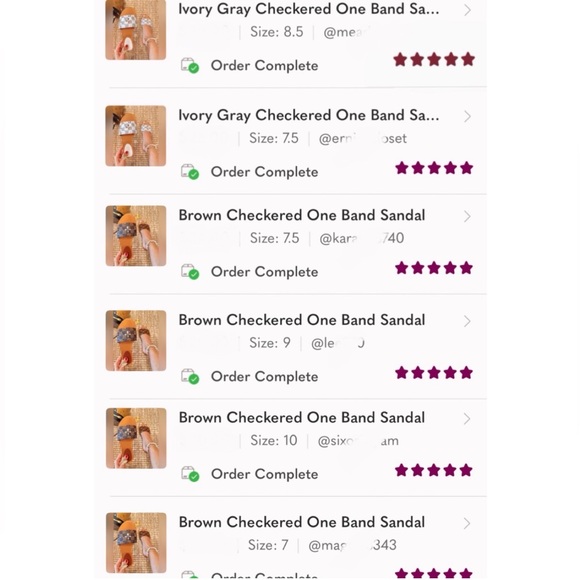 Brown Checkered One Band Sandal - Picture 5 of 6